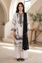 Embroidered Shirt Shalwar Shawl - 0325