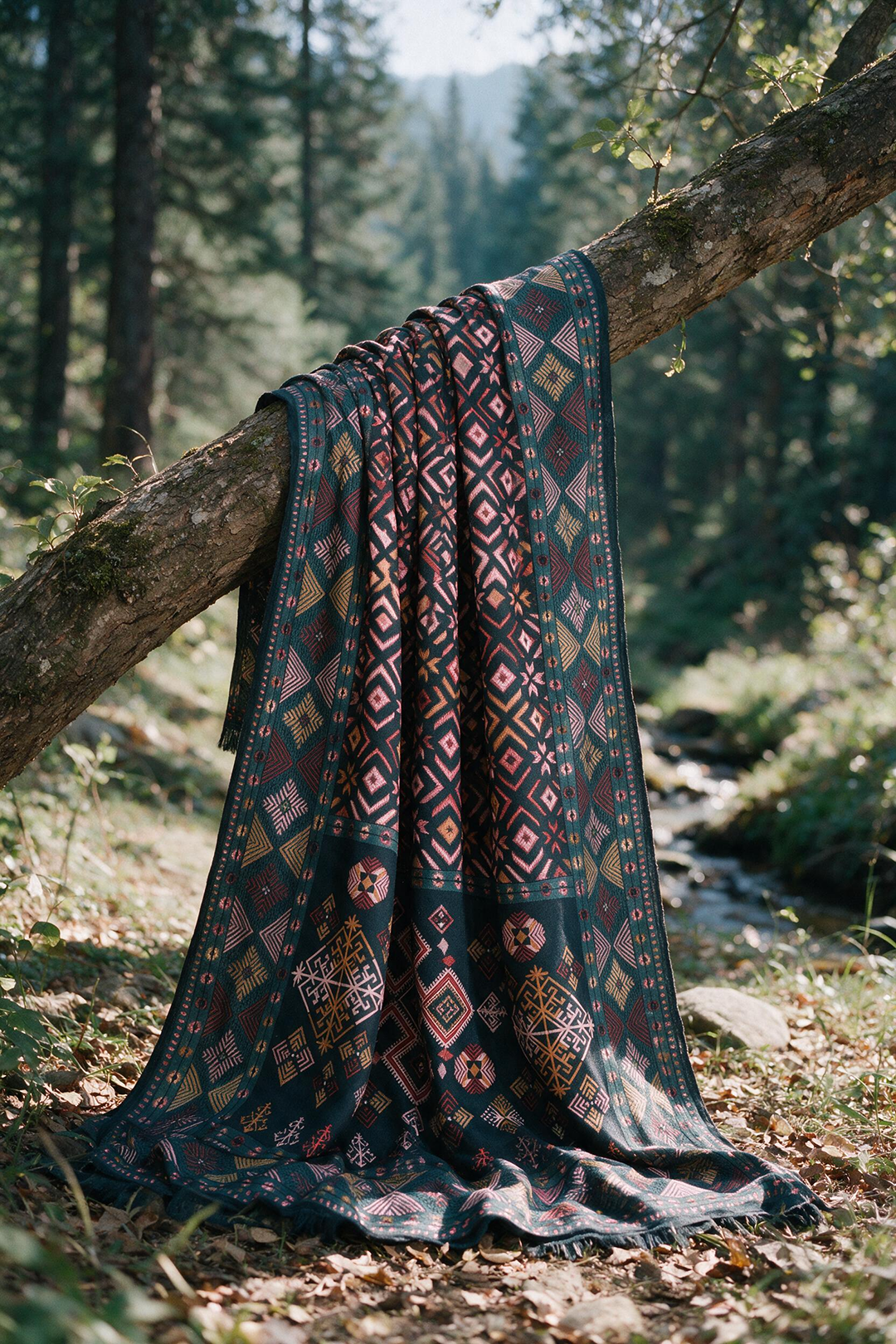 Embroidered Shirt Shalwar Shawl - 0335