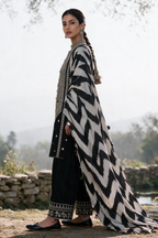 Embroidered Shirt Shalwar Shawl - 0336