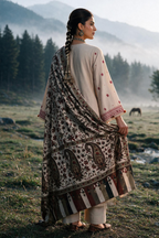 Embroidered Shirt Shalwar Shawl - 0338