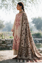 Embroidered Shirt Shalwar Shawl - 0338