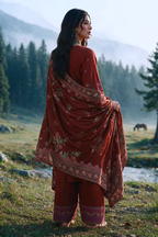 Embroidered Shirt Shalwar Shawl - 0339