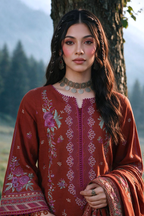 Embroidered Shirt Shalwar Shawl - 0339