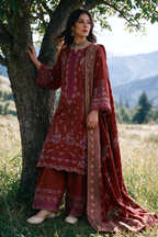 Embroidered Shirt Shalwar Shawl - 0339