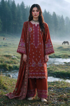 Embroidered Shirt Shalwar Shawl - 0339