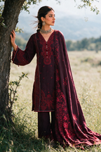 Embroidered Shirt Shalwar Shawl - 0340