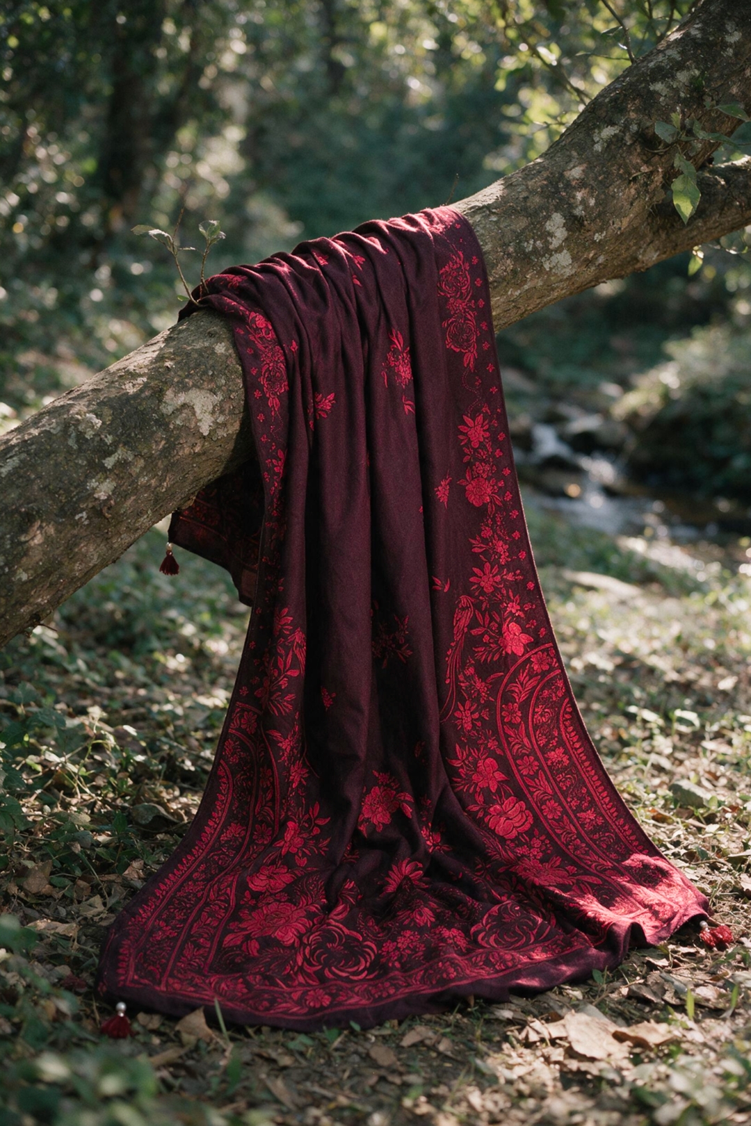 Embroidered Shirt Shalwar Shawl - 0340