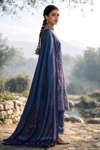 Embroidered Shirt Shalwar Shawl - 0341