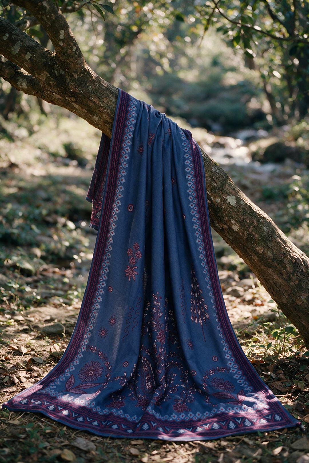 Embroidered Shirt Shalwar Shawl - 0341