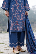 Embroidered Shirt Shalwar Shawl - 0341