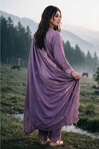 Embroidered Shirt Shalwar Shawl - 0343