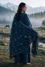 Embroidered Shirt Shalwar Shawl - 0345