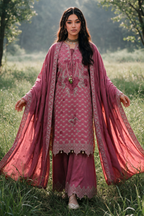 Embroidered Shirt Shalwar Shawl - 0346