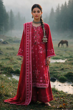 Embroidered Shirt Shalwar Shawl - 0347