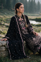 Embroidered Shirt Shalwar Shawl - 0348