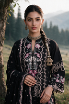 Embroidered Shirt Shalwar Shawl - 0348
