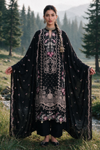 Embroidered Shirt Shalwar Shawl - 0348
