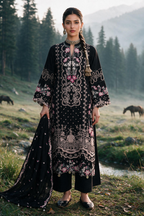 Embroidered Shirt Shalwar Shawl - 0348