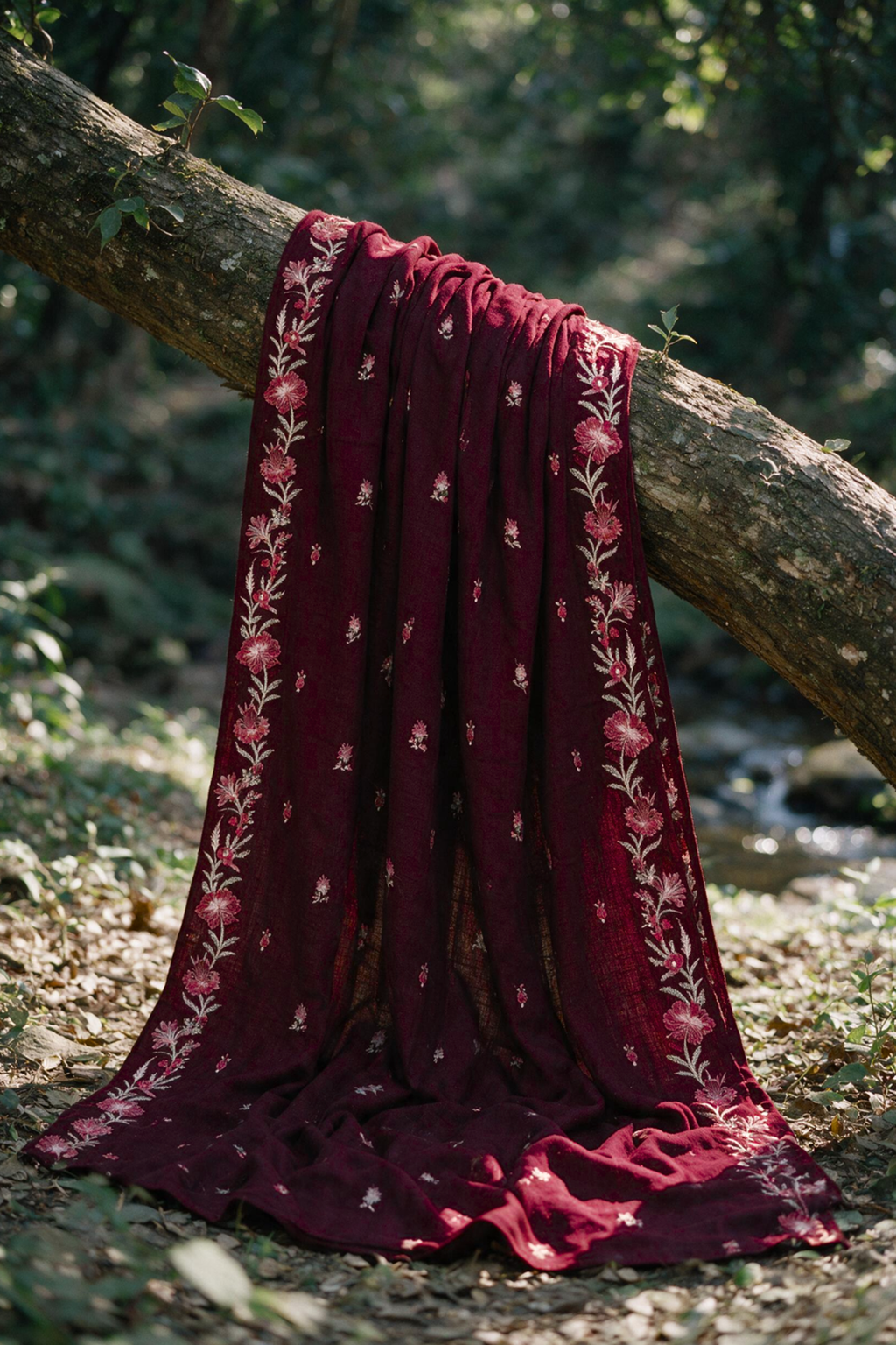 Embroidered Shirt Shalwar Shawl - 0349