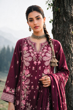 Embroidered Shirt Shalwar Shawl - 0349