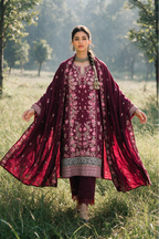 Embroidered Shirt Shalwar Shawl - 0349