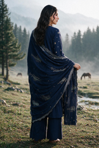 Embroidered Shirt Shalwar Shawl - 0350