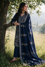 Embroidered Shirt Shalwar Shawl - 0350