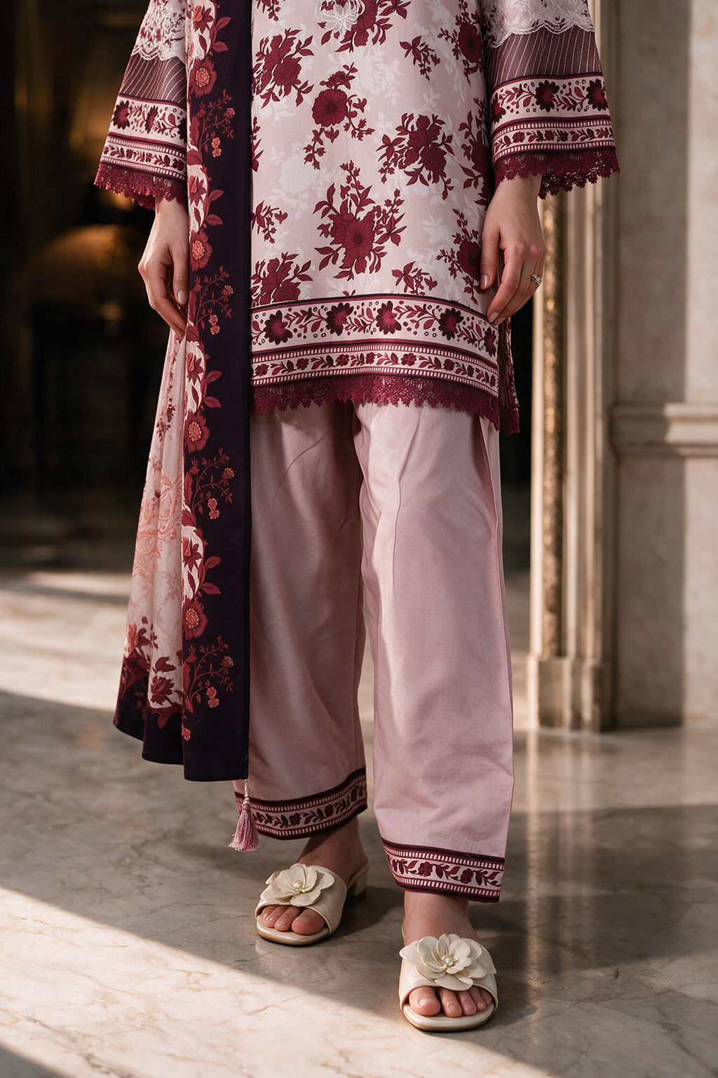 Embroidered Shirt Shalwar Dupatta - 0463