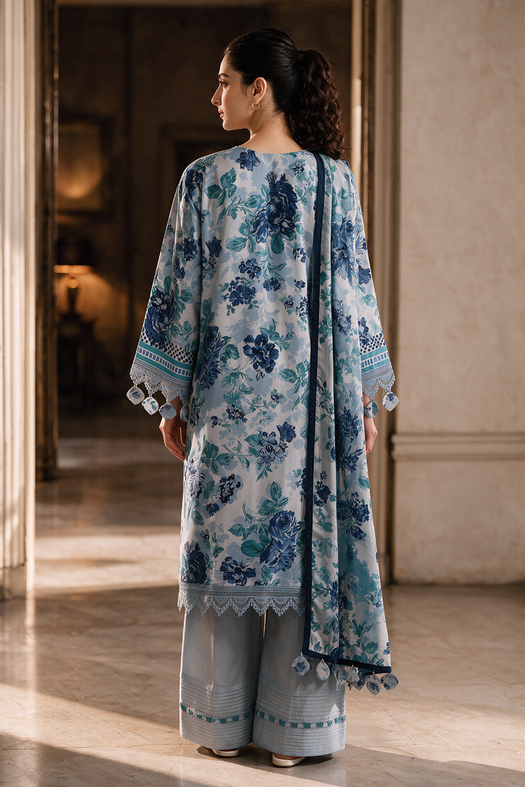Embroidered Shirt Shalwar Dupatta - 0464