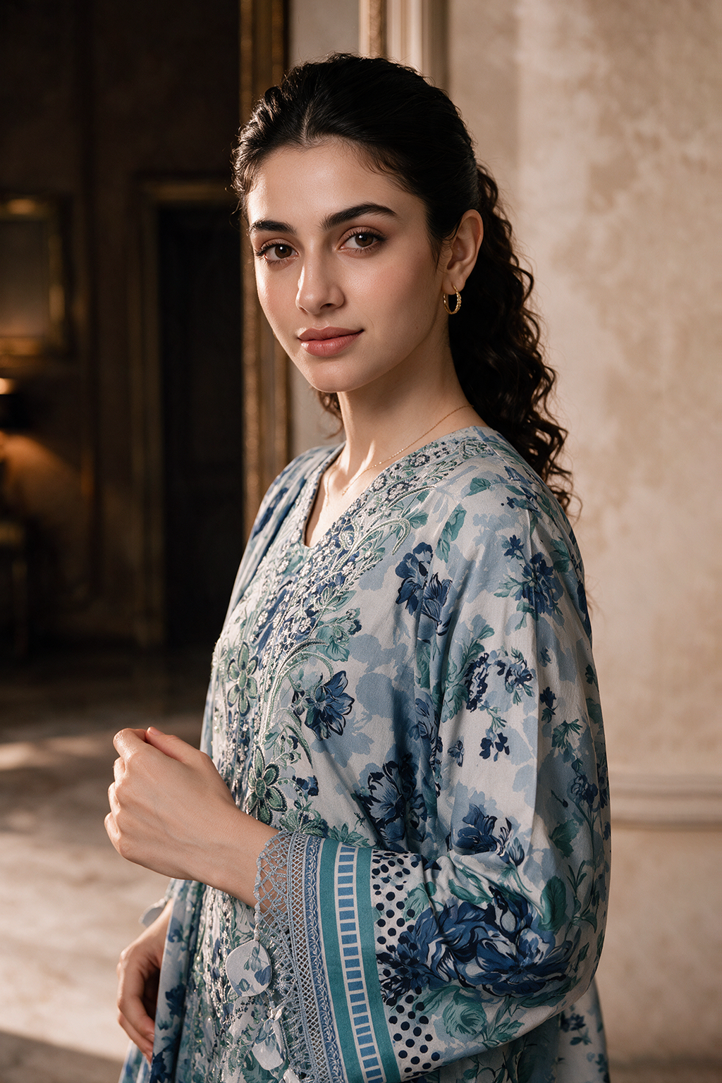 Embroidered Shirt Shalwar Dupatta - 0464