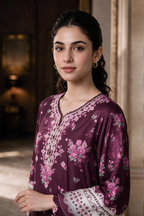 Embroidered Shirt Shalwar Shawl - 0465