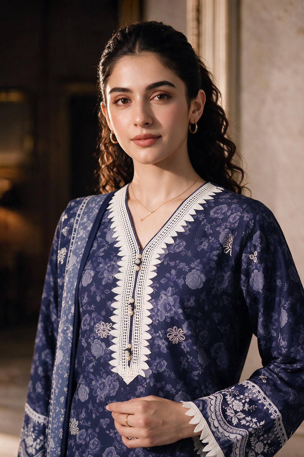 Embroidered Shirt Shalwar Dupatta - 0466
