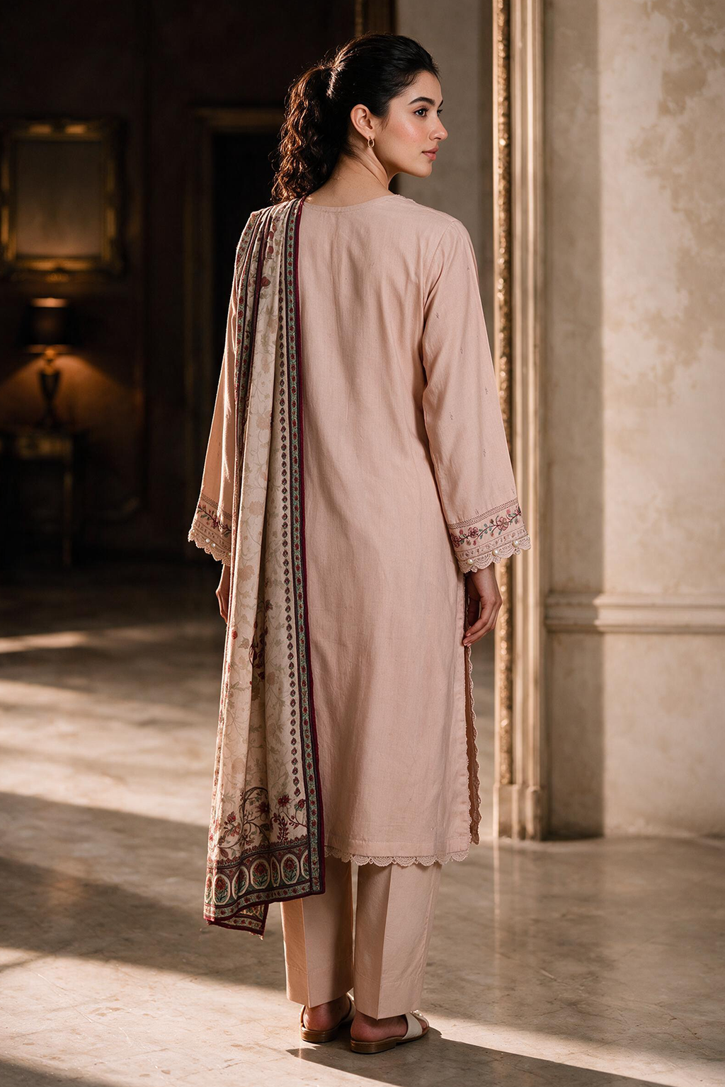 Embroidered Shirt Shalwar Dupatta - 0467