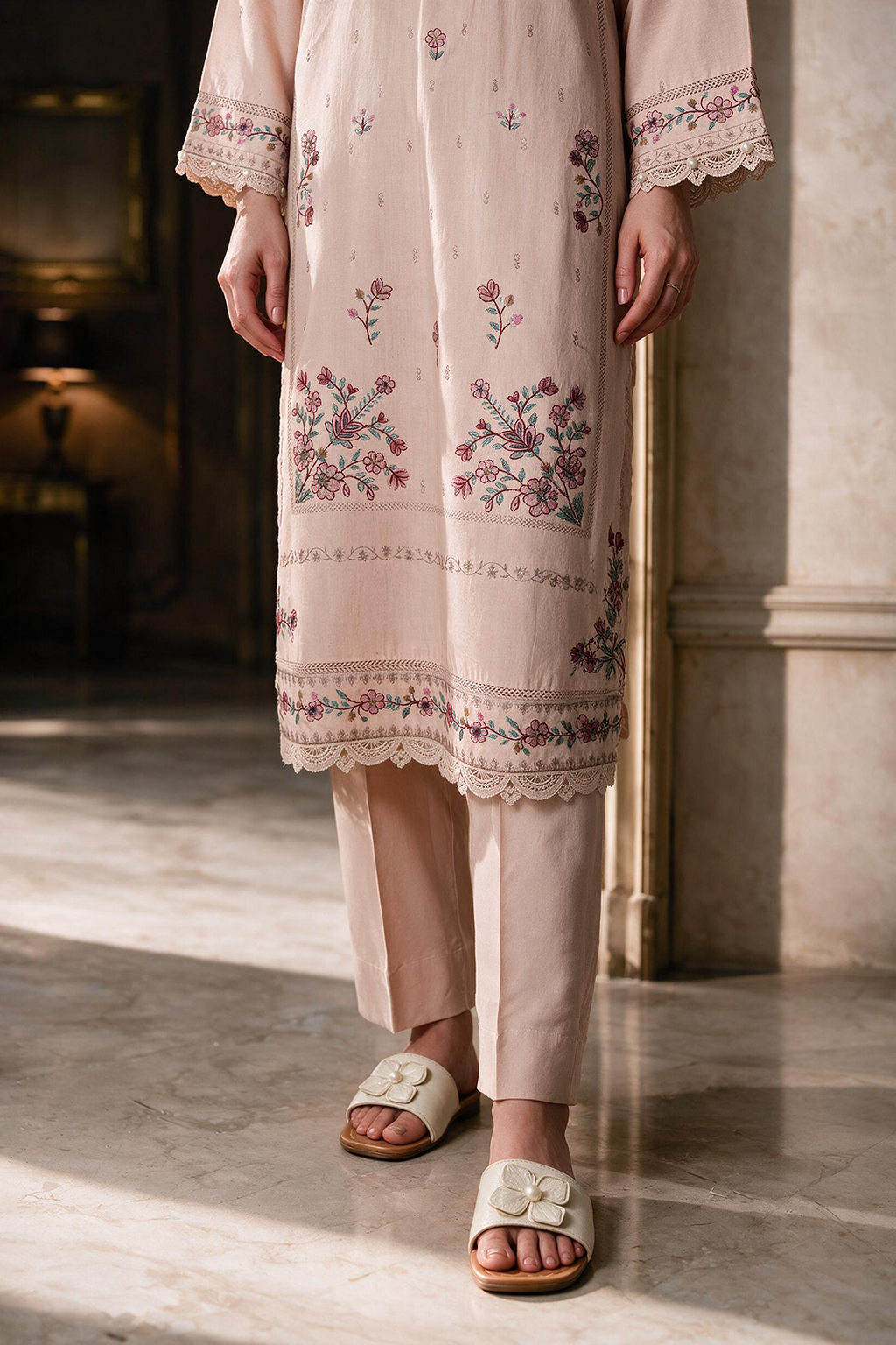 Embroidered Shirt Shalwar Dupatta - 0467