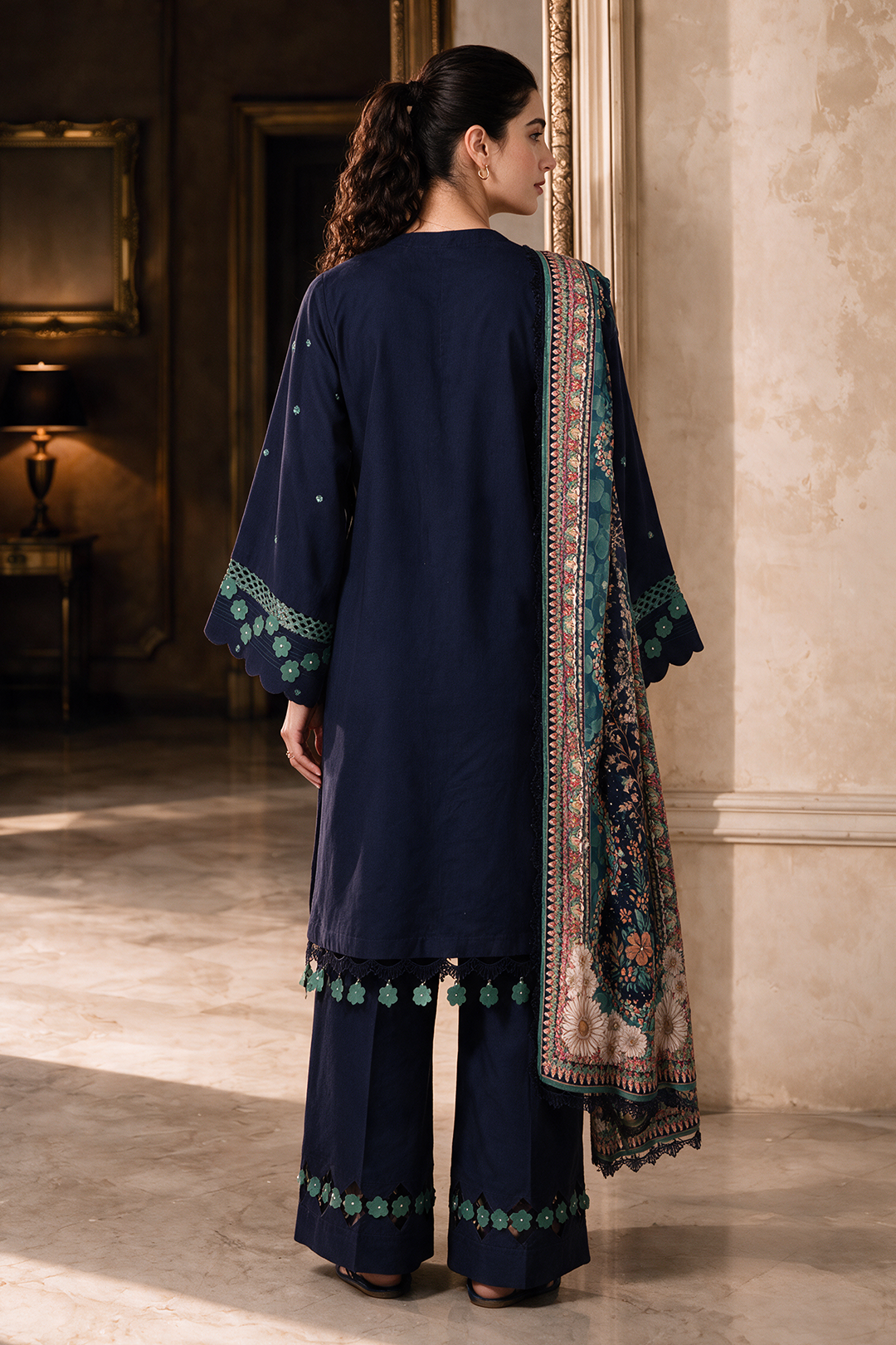 Embroidered Shirt Shalwar Dupatta - 0468