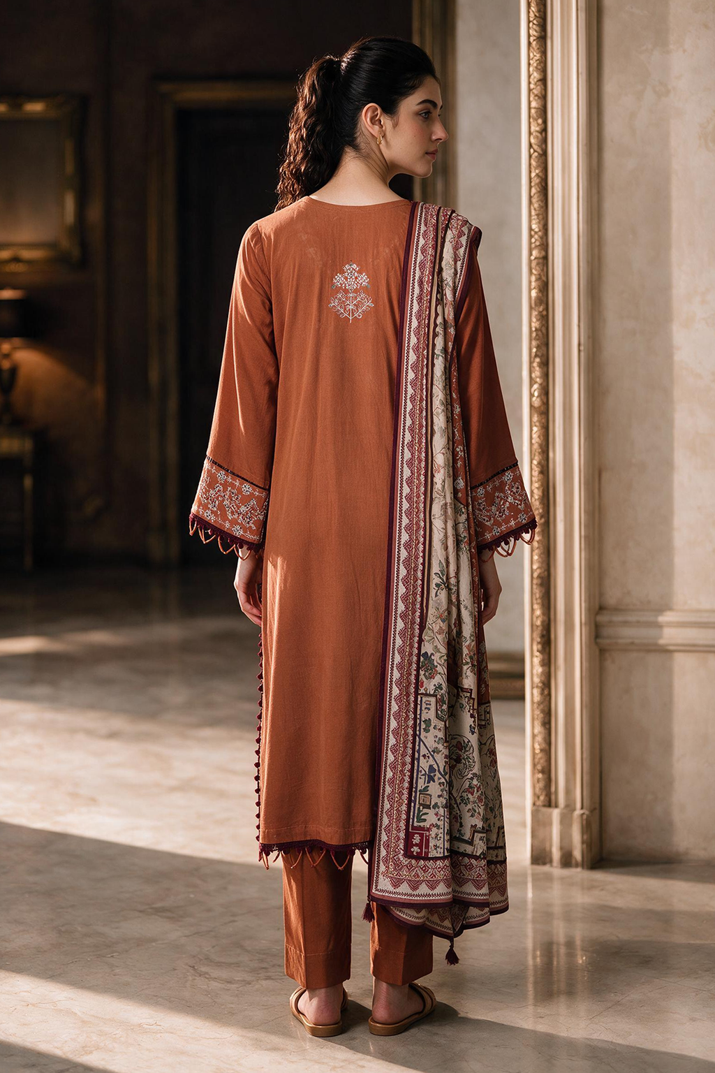 Embroidered Shirt Shalwar Dupatta - 0469