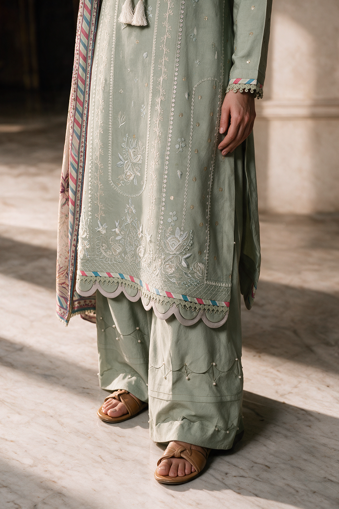 Embroidered Shirt Shalwar Dupatta - 0470