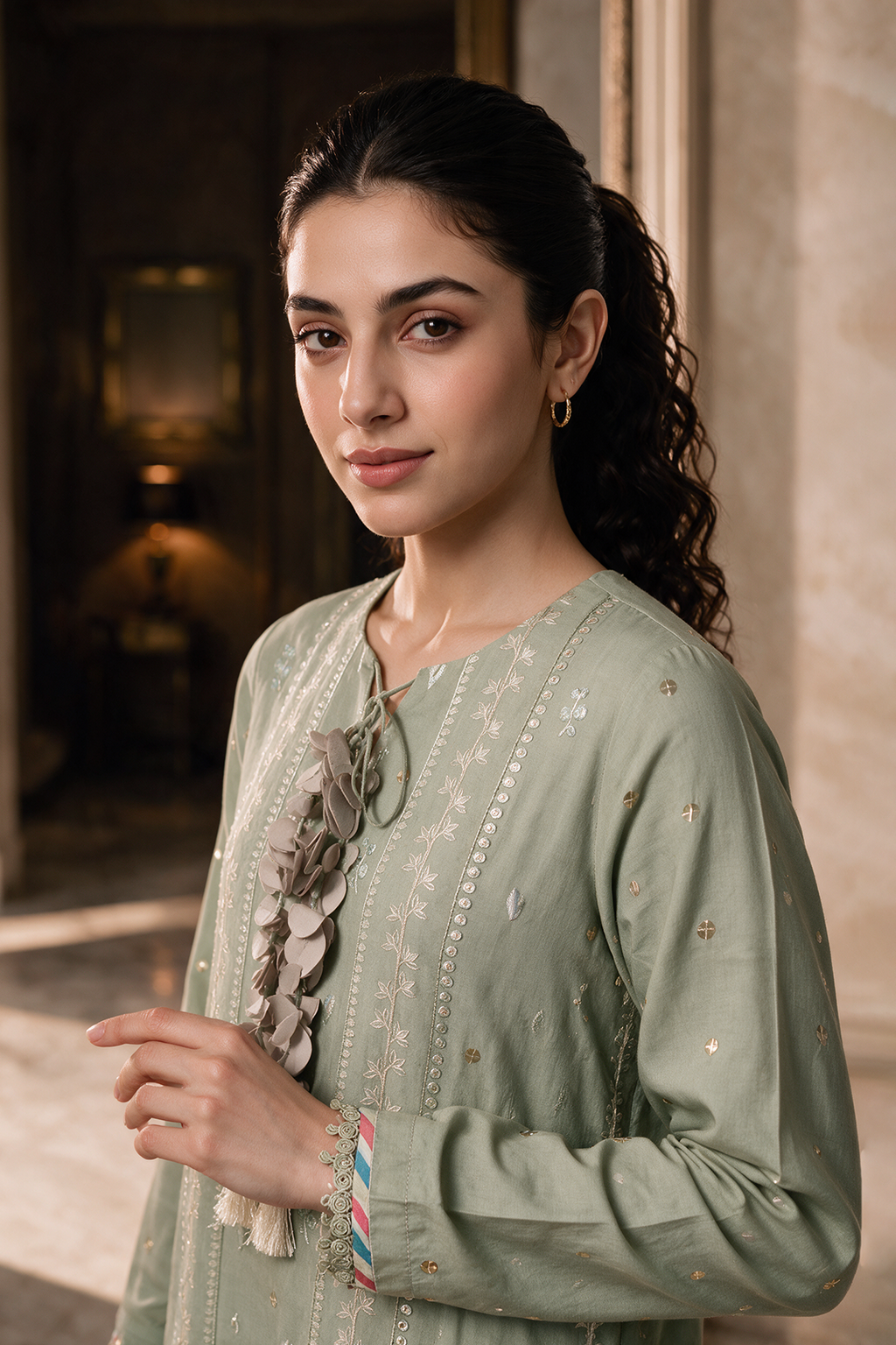 Embroidered Shirt Shalwar Dupatta - 0470