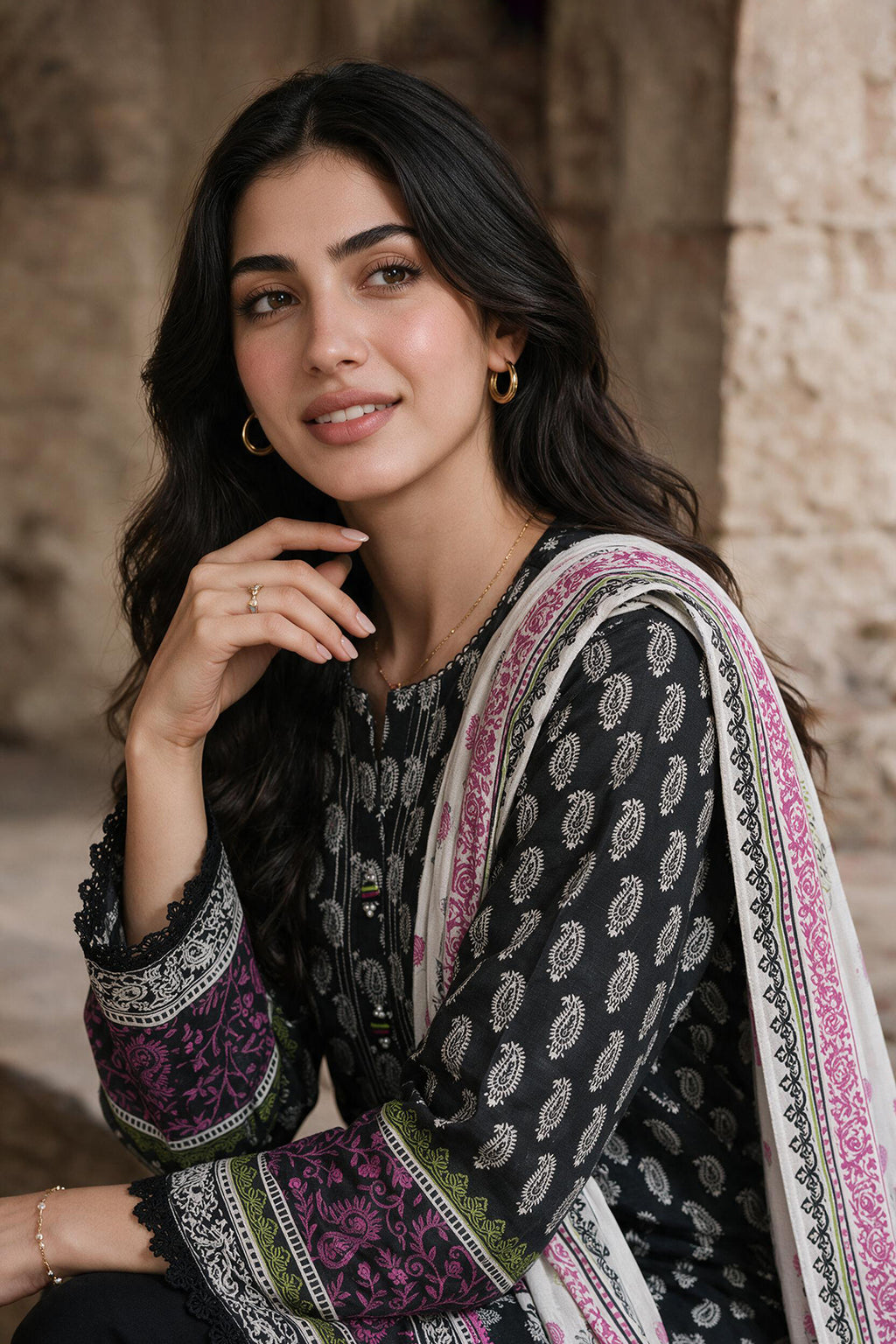 Shirt Shalwar Shawl - 0136