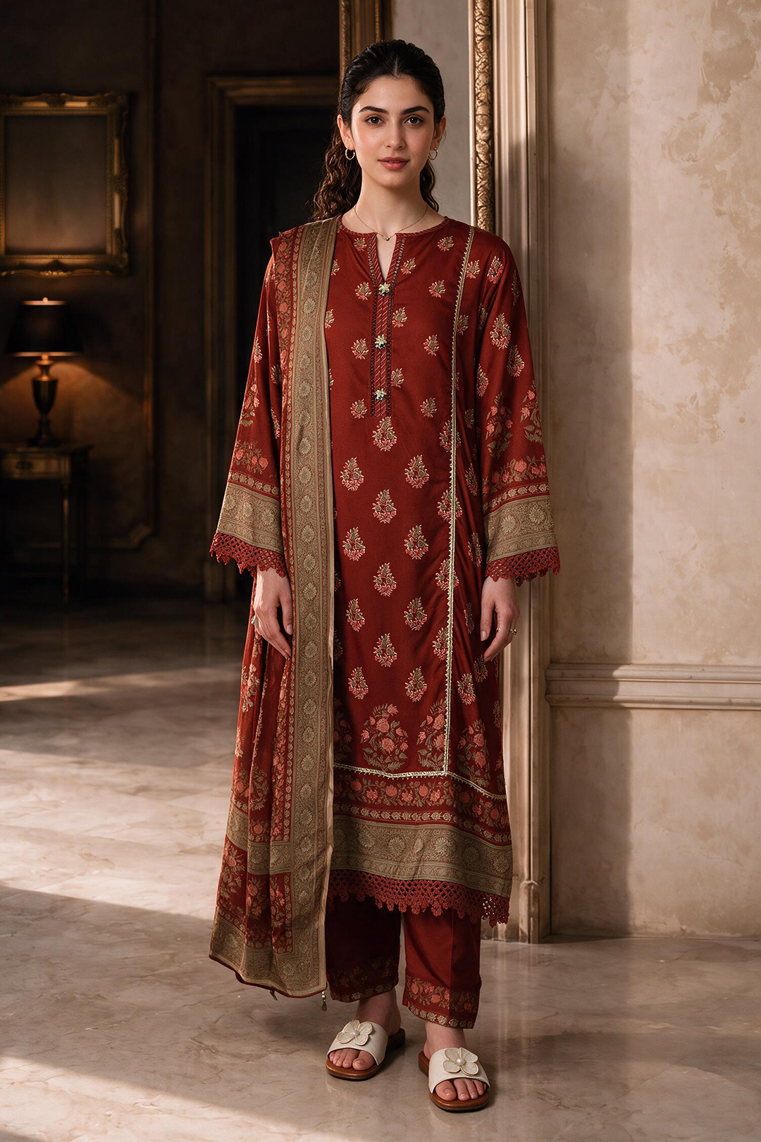 Shirt Shalwar Dupatta - 0458