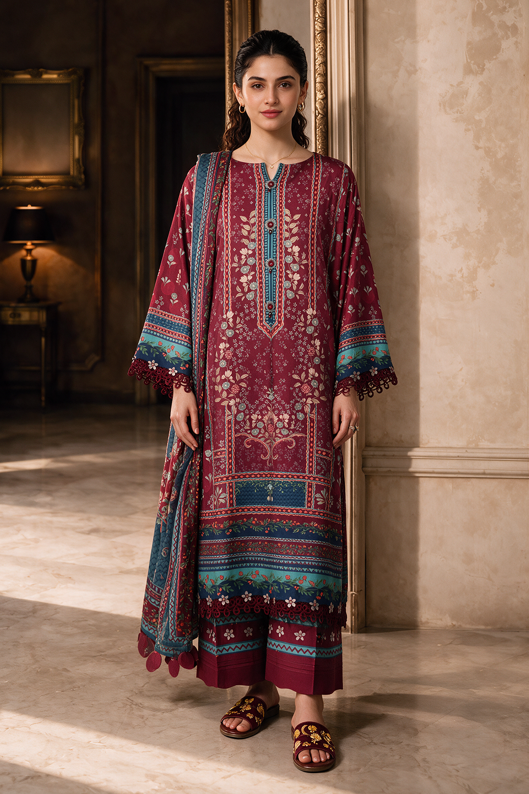 Shirt Shalwar Dupatta - 0459