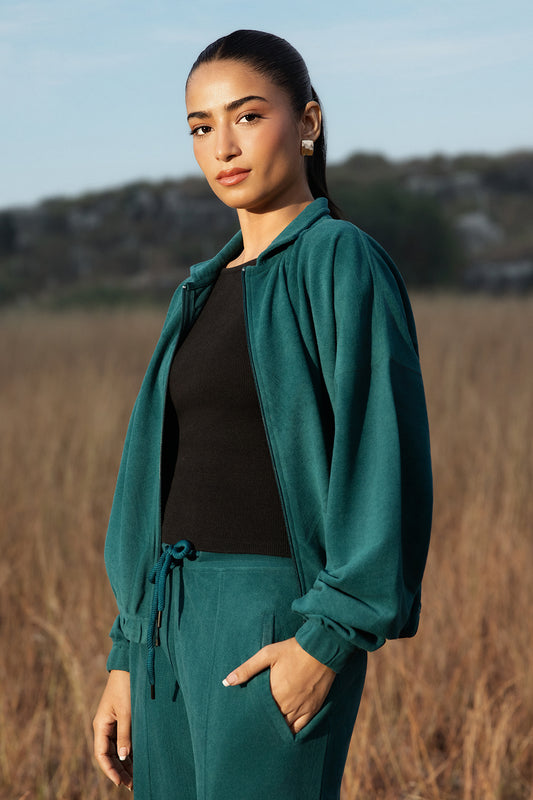 Velour Co-Ord Set Shirt - 5003