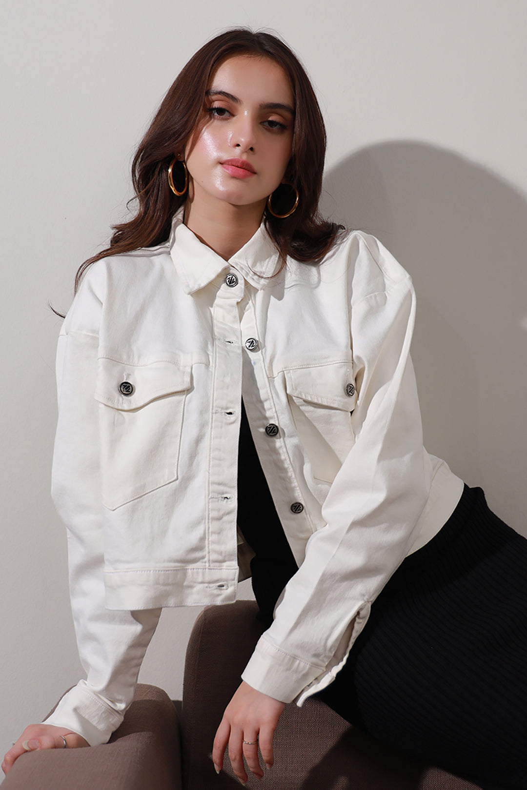 Zellbury Black Denim Jacket Ladies Jackets 3001 - Main Image