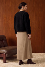 Cropped Crew Neck Sherpa Jacket - 1104