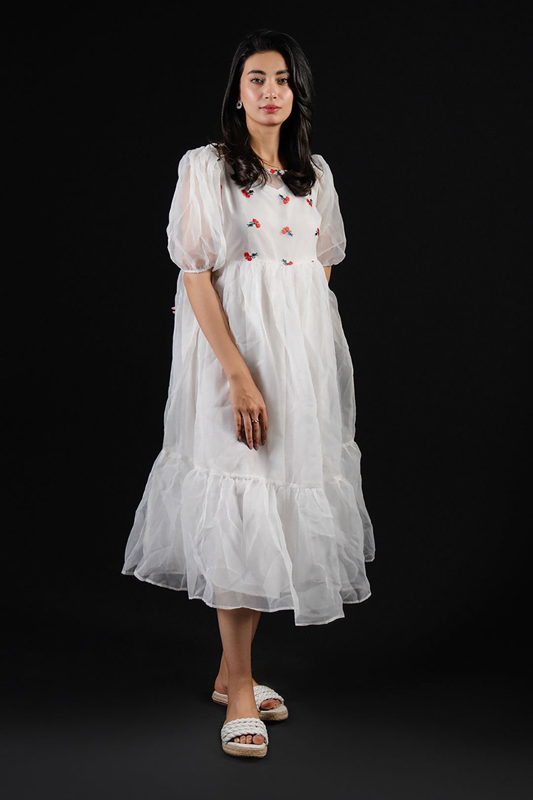 Tunic White Organza Tunic - Ready to Wear - Zellbury