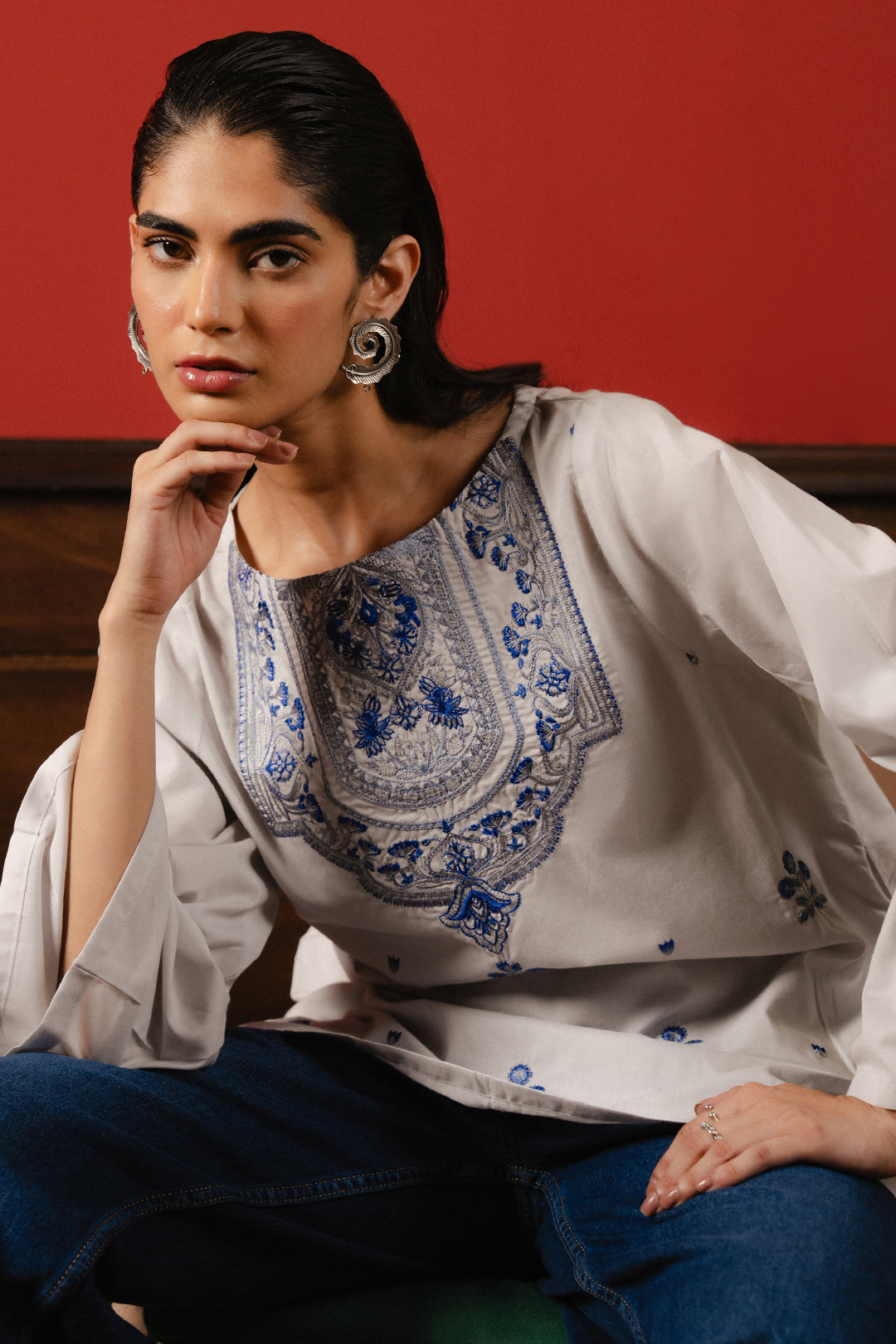 Embroidered Shirt - 1079