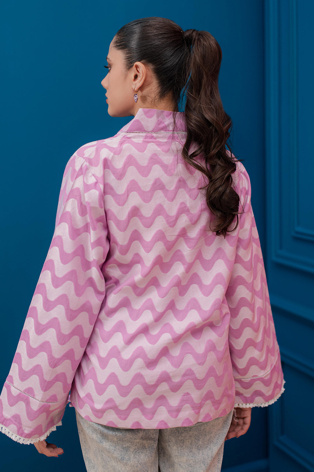 トップス Bonjour 6y PINK JACQUARD TUNIQUE 23ss トップス Bonjour 6y PINK JACQUARD TUNIQUE 23ss トップス