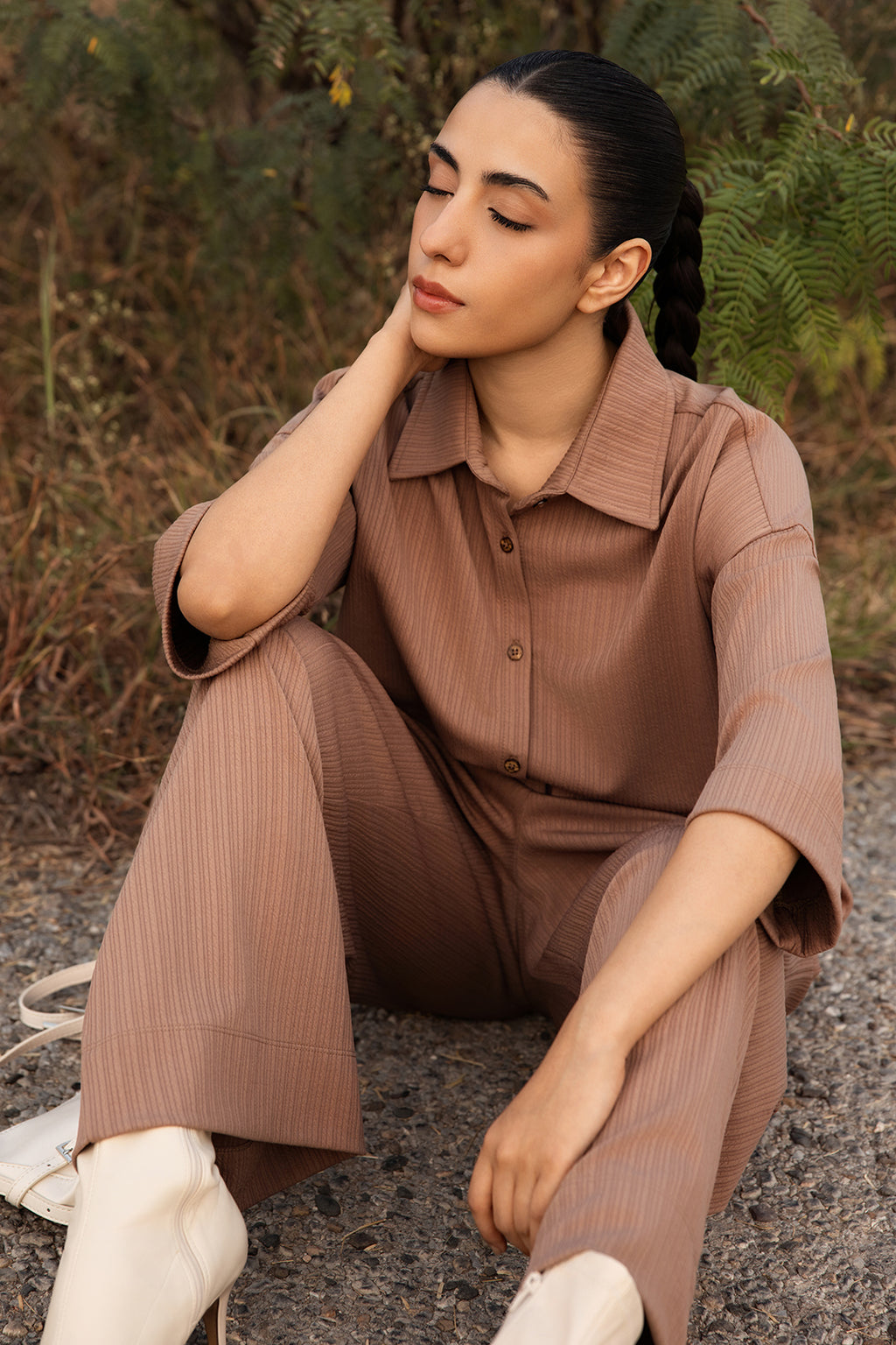 Seersucker Co-Ord Set Shirt - 5003