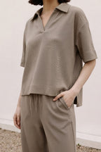 Seersucker Co-Ord Set Shirt - 6006