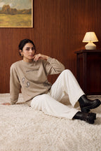 Relaxed fit Embroidered Sweatshirt - 1106